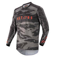 ALPINESTARS 2022 RACER TACTICAL JERSEY BLACK GREY CAMO FLURO RED