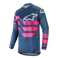 ALPINESTARS 2019 ALPINESTARS RACER FLAGSHIP JERSEY INDIGO DARK NAVY FLURO PINK