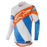 ALPINESTARS 2019 RACER TECH ATOMIC JERSEY COOL GREY MID BLUE FLURO ORANGE