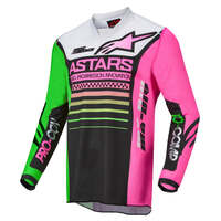 ALPINESTARS 2022 RACER COMPASS JERSEY BLACK GREEN FLURO PINK