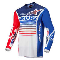 ALPINESTARS 2022 RACER COMPASS JERSEY WHITE RED FLURO BLUE