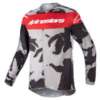 ALPINESTARS 2023 YOUTH RACER TACTICAL JERSEY CAST GRAY CAMO MARS RED