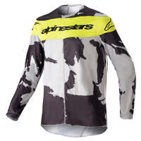 ALPINESTARS 2023 YOUTH RACER TACTICAL JERSEY CAST GRAY CAMO FLURO YELLOW