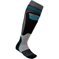 ALPINESTARS MX PLUS 1 SOCK BLACK CYAN