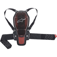 ALPINESTARS NUCLEON KR-1 CELL BACK PROTECTOR W/ STRAPS - RED BLACK