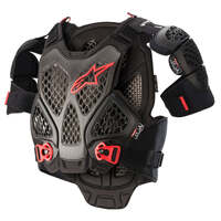 ALPINESTARS A6 CHEST ARMOUR BLACK ANTHRACITE RED