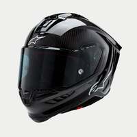 ALPINESTARS SUPERTECH SR10 SOLID BLACK CARBON MATT AND GLOSS HELMET