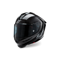 ALPINESTARS SUPERTECH SR10 SOLID BLACK CARBON MATT AND GLOSS HELMET