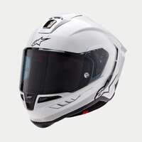 ALPINESTARS SUPERTECH SR10 SOLID WHITE GLOSS BLACK MATT HELMET