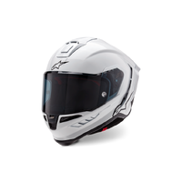 ALPINESTARS SUPERTECH SR10 SOLID WHITE GLOSS BLACK MATT HELMET
