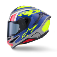 Alpinestars S-R7 Helmet Lumen Silver Black Pink Fluro Yellow Gloss