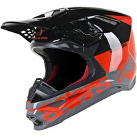 ALPINESTARS SUPERTECH S-M8 RADIUM HELMET FLURO RED BLACK GREY