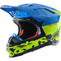 ALPINESTARS SUPERTECH S-M8 RADIUM HELMET AQUA FLURO YELLOW NAVY