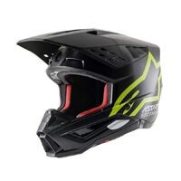 ALPINESTARS SM5 COMPASS HELMET MATT BLACK FLURO YELLOW