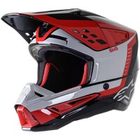 ALPINESTARS SM5 BEAM HELMET BLACK GREY RED