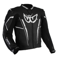 BERIK MONZA LEATHER JACKET BLACK WHITE