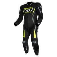 BERIK SICILY LEATHER RACE SUIT BLACK HI VIZ