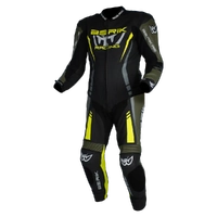 BERIK SICILY LEATHER RACE SUIT BLACK ARMY HI VIZ