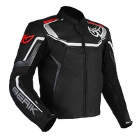 BERIK STRADA LEATHER JACKET BLACK WHITE