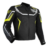 BERIK STRADA LEATHER JACKET BLACK HI VIZ