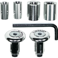 MOTORCYCLE SPECIALTIES BAR END 30MM 2 IN 1 - SILVER