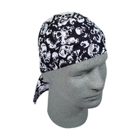 ZAN HEADGEAR FLYDANNA MULTISKULLS BLK/WHT Z119C