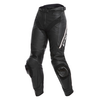 DAINESE DELTA 3 LEATHER LADY PANT 948 BLK/BLK/WHT