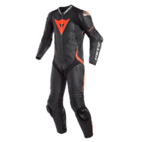 DAINESE LAGUNA SECA 4 1 PCE PERFORATED SUIT BLK/WHITE/RED-FLURO (P75)