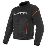 DAINESE AIR FRAME D1 TEXTILE JACKET BLACK WHITE FLURO RED