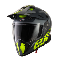 ELDORADO ESD E30 HELMET GRAPHIC E301 BLACK GREY FLURO YELLOW