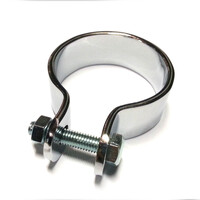 WHITES EXHAUST CLAMP 1 1/2" CHROME - 38MM