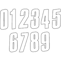 MOTORCYCLE SPECIALTIES MX NUMBER BOARD EURO 150mm - WHITE