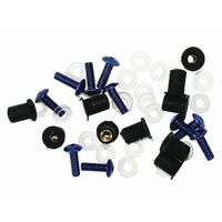 MOTORCYCLE SPECIALTIES FAIRING BUBBLE SCREW KIT - BLUE - FBS3BL