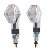 WHITES FLASHER UNI LED DIAMOND CHROME PAIR