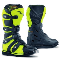 FORMA COURGAR YOUTH MX BOOTS - BLACK/FLO YELLOW