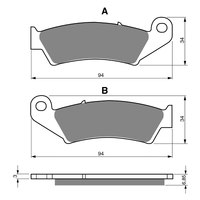 GOLDfren S3 Sintered Sports Brake Pads - GF041S3