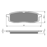 GOLDfren K5 Off-Road Racing  Brake Pads - GF043K5
