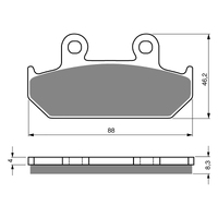 GOLDfren S3 Sintered Sports  Brake Pads - GF051S3