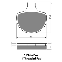 GOLDfren S3 Sintered Sports  Brake Pads - GF057S3