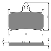 GOLDfren S3 Sintered Sports  Brake Pads - GF069S3