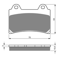 GOLDfren S3 Sintered Sports  Brake Pads - GF073S3