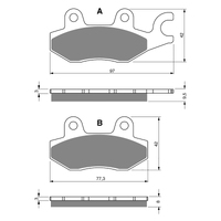 GOLDfren S3 Sintered Sports  Brake Pads - GF088S3