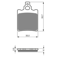 GOLDfren K5 Off-Road Racing  Brake Pads - GF096K5