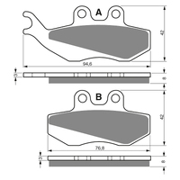 GOLDfren S3 Sintered Sports  Brake Pads - GF122S3