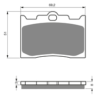 GOLDfren S3 Sintered Sports  Brake Pads - GF132S3