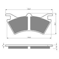 GOLDfren K5 Off-Road Racing  Brake Pads - GF208K5