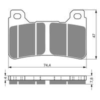 GOLDfren S3 Sintered Sports  Brake Pads - GF214S3