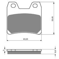 GOLDfren S3 Sintered Sports  Brake Pads - GF222S3