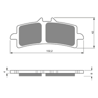 GOLDfren GP7 Sintered Racing Brake Pads - GF258GP7