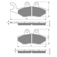 GOLDfren S3 Sintered Sports Brake Pads - GF293S3